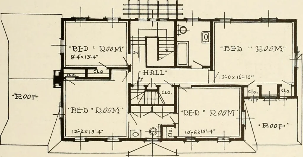 An illustration from Homes of moderate size; a collection of photographs and plans of modern suburban and country homes, following the colonial, Italian and English architectural styles, and arranged accordingly, 1921, leaf 42