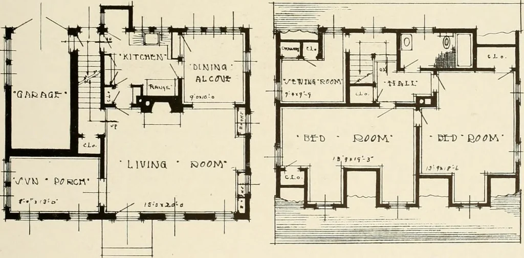 An illustration from Homes of moderate size; a collection of photographs and plans of modern suburban and country homes, following the colonial, Italian and English architectural styles, and arranged accordingly, 1921, leaf 50