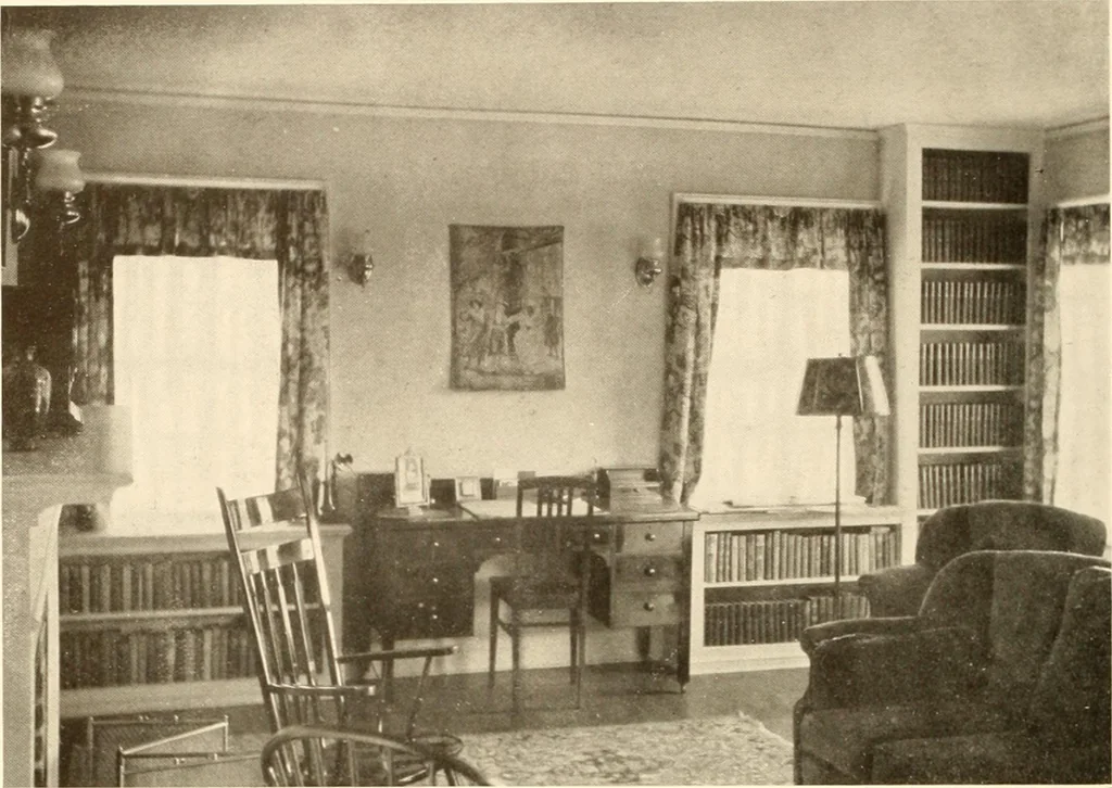 An illustration from Homes of moderate size; a collection of photographs and plans of modern suburban and country homes, following the colonial, Italian and English architectural styles, and arranged accordingly, 1921, leaf 51