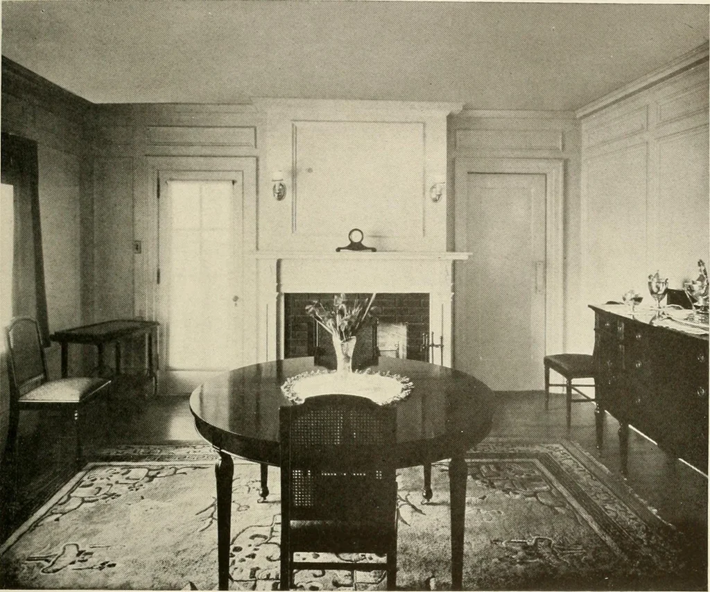 An illustration from Homes of moderate size; a collection of photographs and plans of modern suburban and country homes, following the colonial, Italian and English architectural styles, and arranged accordingly, 1921, leaf 58