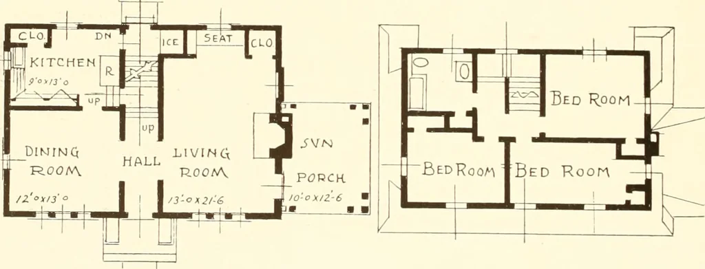 An illustration from Homes of moderate size; a collection of photographs and plans of modern suburban and country homes, following the colonial, Italian and English architectural styles, and arranged accordingly, 1921, leaf 59