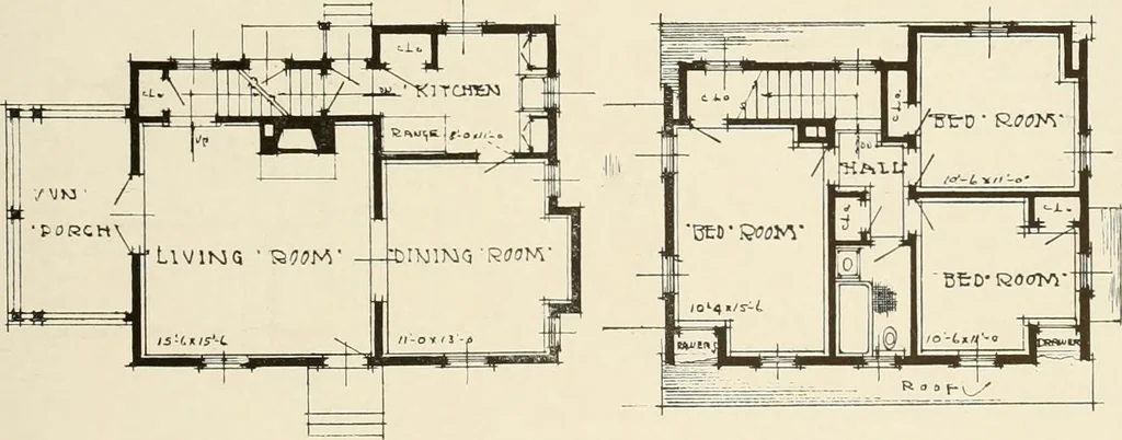 An illustration from Homes of moderate size; a collection of photographs and plans of modern suburban and country homes, following the colonial, Italian and English architectural styles, and arranged accordingly, 1921, leaf 60