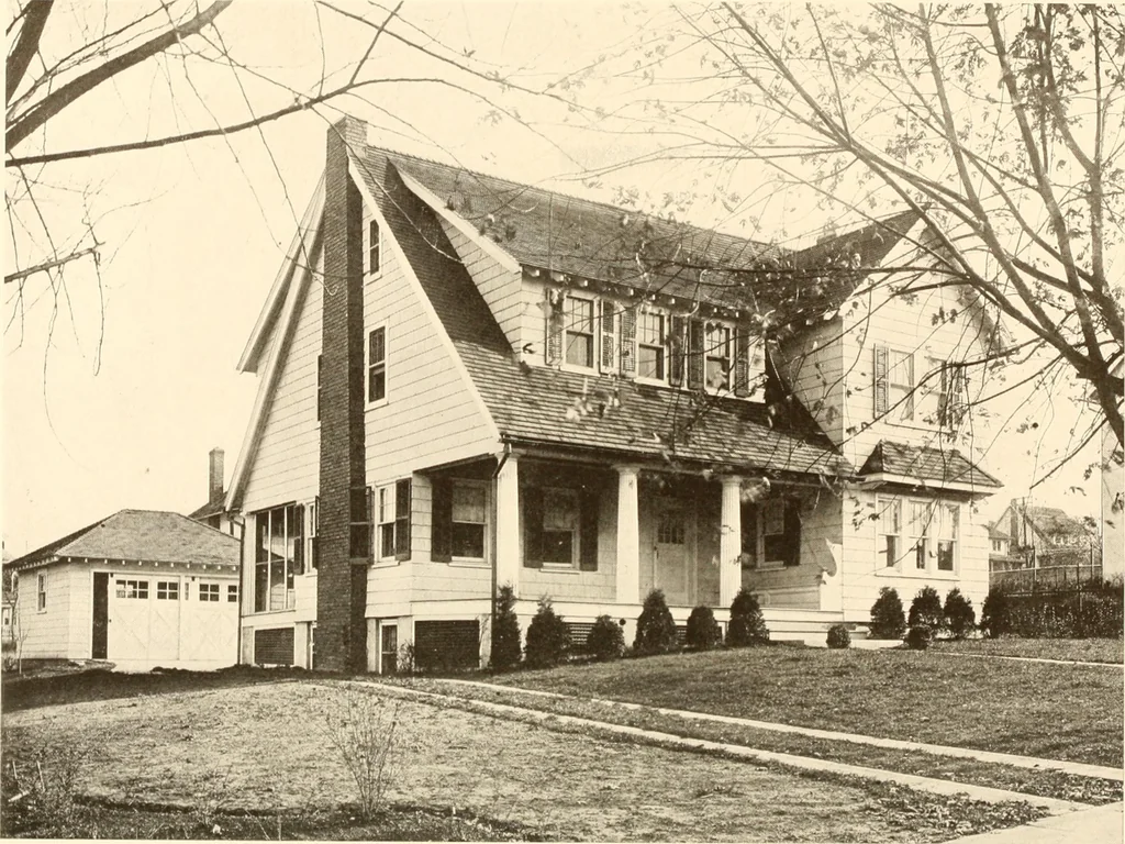 An illustration from Homes of moderate size; a collection of photographs and plans of modern suburban and country homes, following the colonial, Italian and English architectural styles, and arranged accordingly, 1921, leaf 61