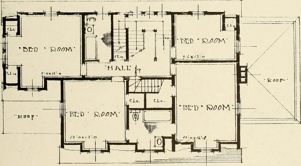 An illustration from Homes of moderate size; a collection of photographs and plans of modern suburban and country homes, following the colonial, Italian and English architectural styles, and arranged accordingly, 1921, leaf 68