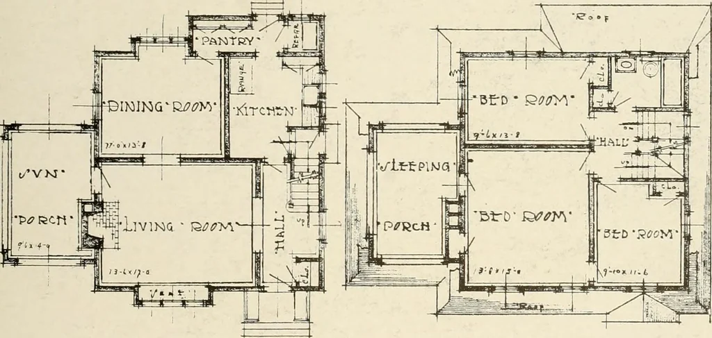 An illustration from Homes of moderate size; a collection of photographs and plans of modern suburban and country homes, following the colonial, Italian and English architectural styles, and arranged accordingly, 1921, leaf 70