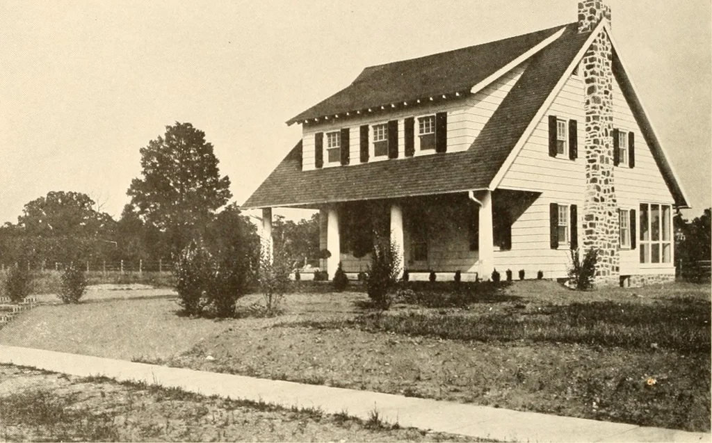 An illustration from Homes of moderate size; a collection of photographs and plans of modern suburban and country homes, following the colonial, Italian and English architectural styles, and arranged accordingly, 1921, leaf 79