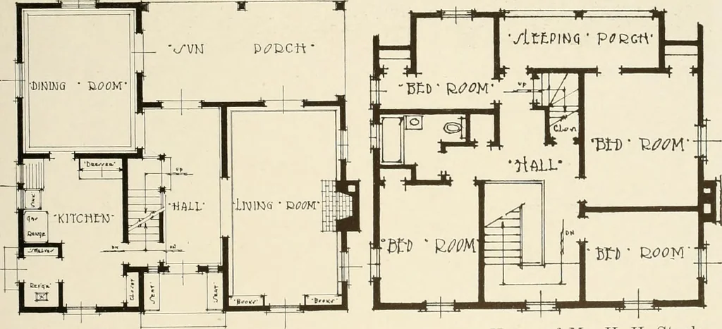 An illustration from Homes of moderate size; a collection of photographs and plans of modern suburban and country homes, following the colonial, Italian and English architectural styles, and arranged accordingly, 1921, leaf 82