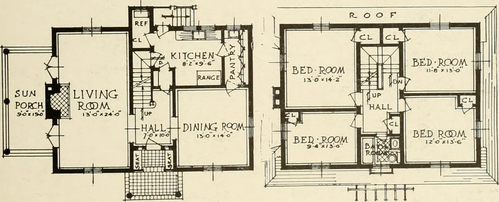 An illustration from Homes of moderate size; a collection of photographs and plans of modern suburban and country homes, following the colonial, Italian and English architectural styles, and arranged accordingly, 1921, leaf 86
