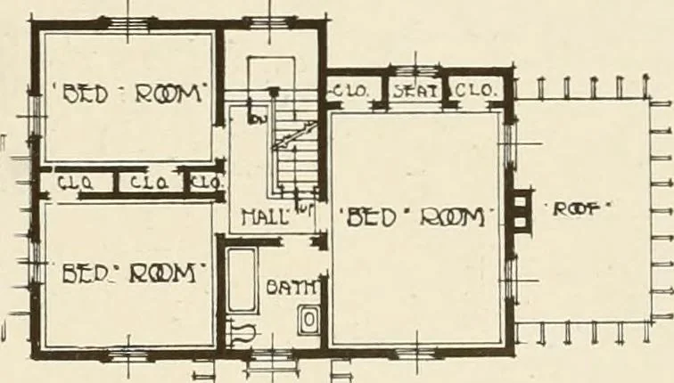 An illustration from Homes of moderate size; a collection of photographs and plans of modern suburban and country homes, following the colonial, Italian and English architectural styles, and arranged accordingly, 1921, leaf 88