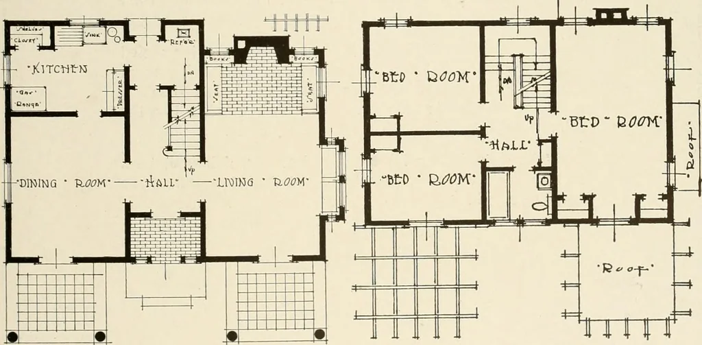 An illustration from Homes of moderate size; a collection of photographs and plans of modern suburban and country homes, following the colonial, Italian and English architectural styles, and arranged accordingly, 1921, leaf 92