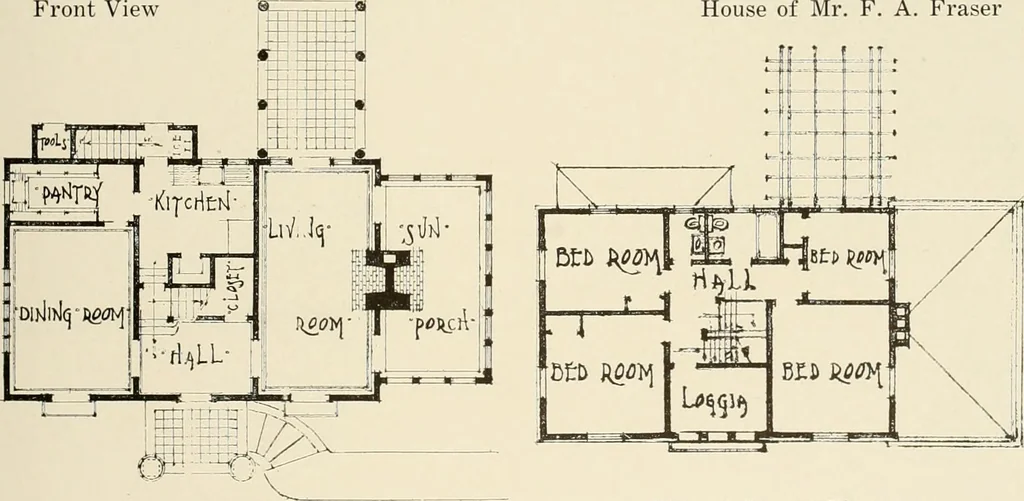 An illustration from Homes of moderate size; a collection of photographs and plans of modern suburban and country homes, following the colonial, Italian and English architectural styles, and arranged accordingly, 1921, leaf 94