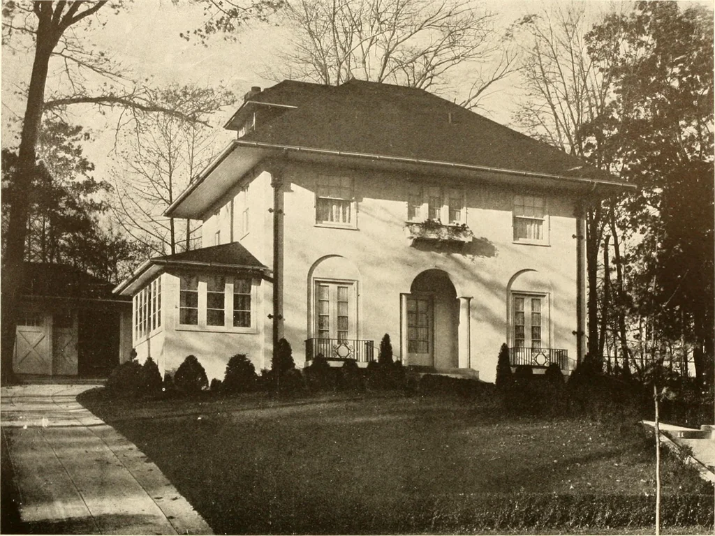 An illustration from Homes of moderate size; a collection of photographs and plans of modern suburban and country homes, following the colonial, Italian and English architectural styles, and arranged accordingly, 1921, leaf 95