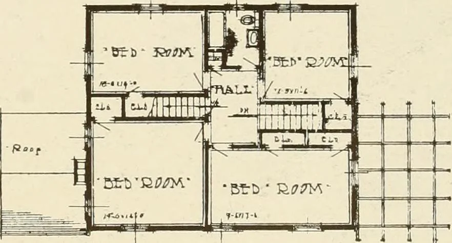 An illustration from Homes of moderate size; a collection of photographs and plans of modern suburban and country homes, following the colonial, Italian and English architectural styles, and arranged accordingly, 1921, leaf 98