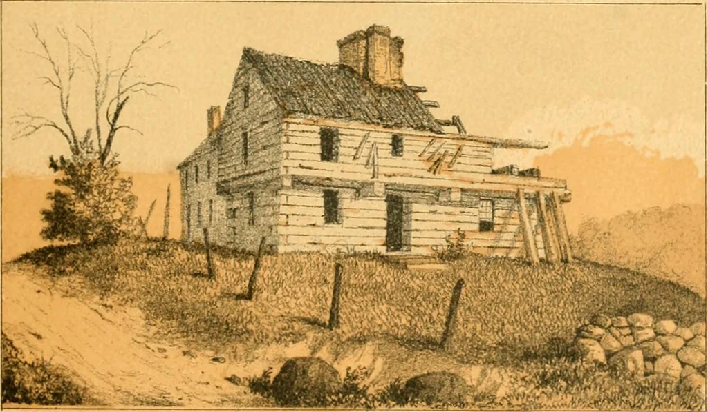 An illustration from The homes of our forefathers. Being a selection of the oldest and most interesting historical houses, and noted places in Maine, New Hampshire and Vermont, 1886, leaf 10