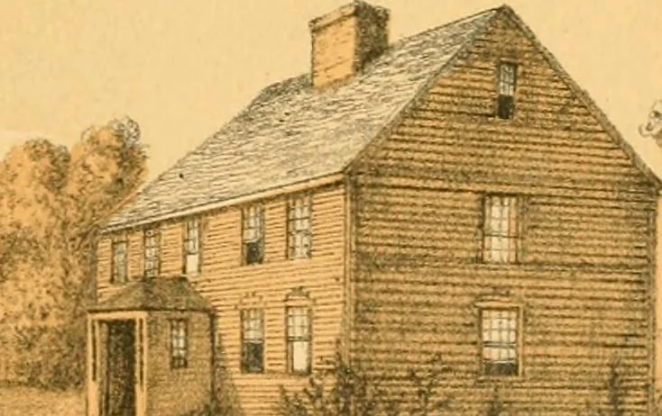 An illustration from The homes of our forefathers. Being a selection of the oldest and most interesting historical houses, and noted places in Maine, New Hampshire and Vermont, 1886, leaf 14