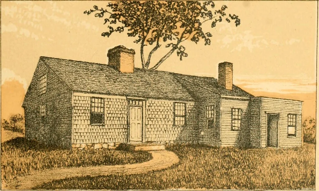 An illustration from The homes of our forefathers. Being a selection of the oldest and most interesting historical houses, and noted places in Maine, New Hampshire and Vermont, 1886, leaf 20
