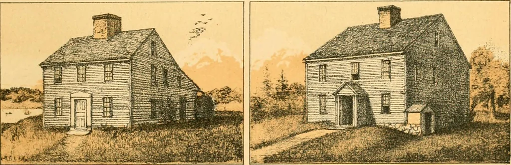 An illustration from The homes of our forefathers. Being a selection of the oldest and most interesting historical houses, and noted places in Maine, New Hampshire and Vermont, 1886, leaf 24