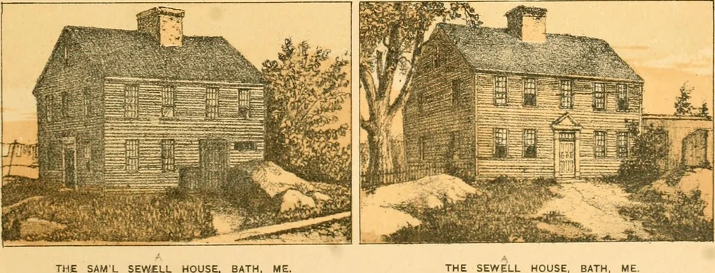 An illustration from The homes of our forefathers. Being a selection of the oldest and most interesting historical houses, and noted places in Maine, New Hampshire and Vermont, 1886, leaf 24