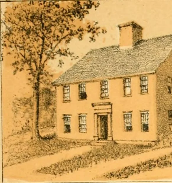 An illustration from The homes of our forefathers. Being a selection of the oldest and most interesting historical houses, and noted places in Maine, New Hampshire and Vermont, 1886, leaf 26