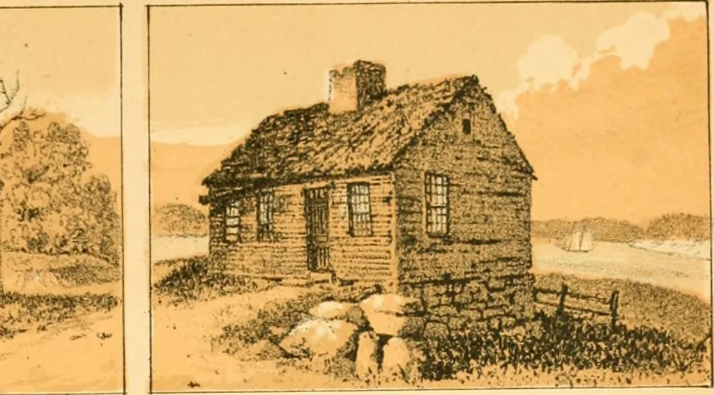 An illustration from The homes of our forefathers. Being a selection of the oldest and most interesting historical houses, and noted places in Maine, New Hampshire and Vermont, 1886, leaf 26