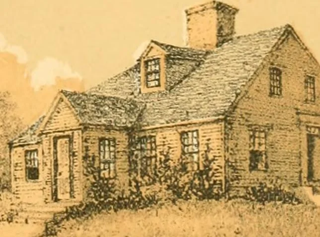 An illustration from The homes of our forefathers. Being a selection of the oldest and most interesting historical houses, and noted places in Maine, New Hampshire and Vermont, 1886, leaf 26