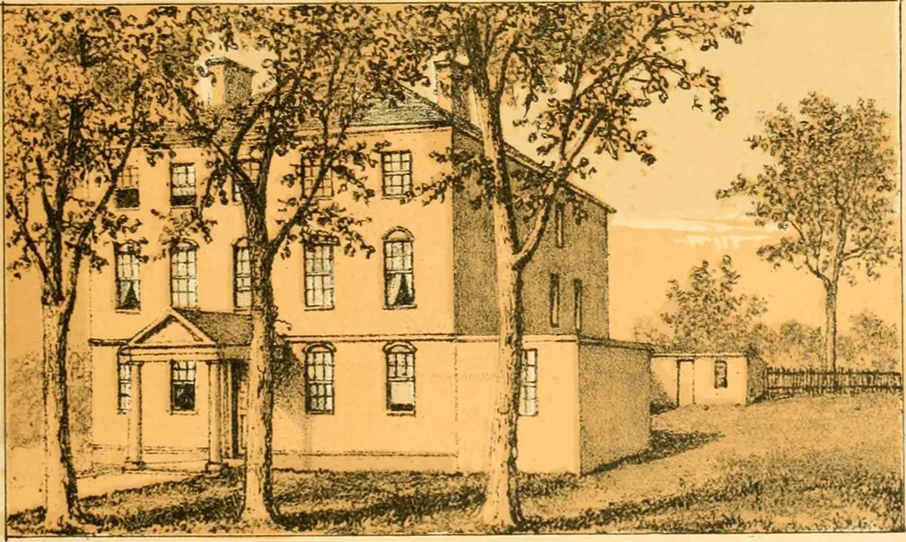 An illustration from The homes of our forefathers. Being a selection of the oldest and most interesting historical houses, and noted places in Maine, New Hampshire and Vermont, 1886, leaf 28