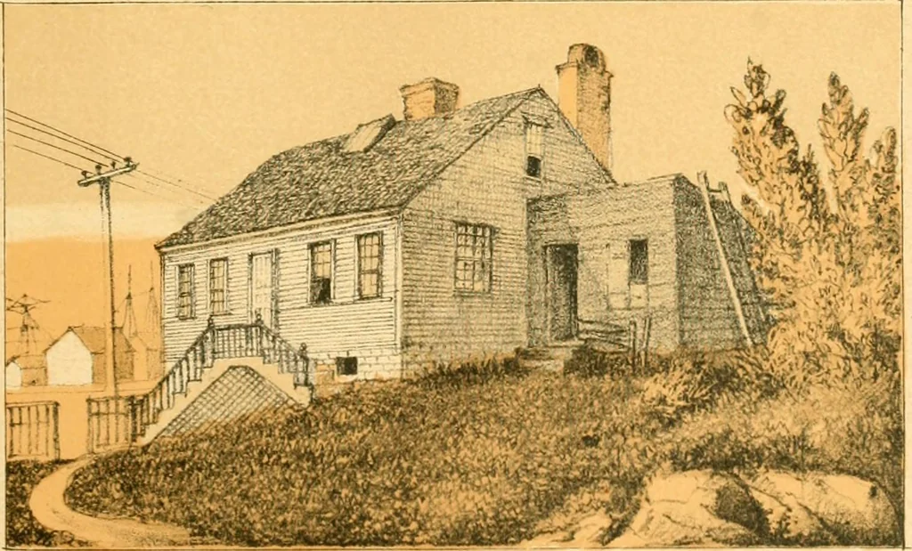 An illustration from The homes of our forefathers. Being a selection of the oldest and most interesting historical houses, and noted places in Maine, New Hampshire and Vermont, 1886, leaf 36