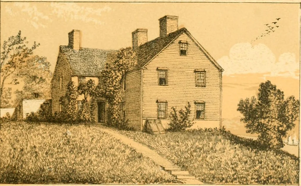 An illustration from The homes of our forefathers. Being a selection of the oldest and most interesting historical houses, and noted places in Maine, New Hampshire and Vermont, 1886, leaf 38
