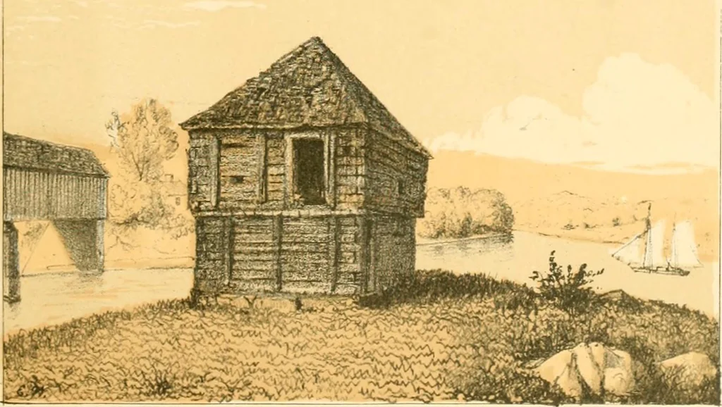 An illustration from The homes of our forefathers. Being a selection of the oldest and most interesting historical houses, and noted places in Maine, New Hampshire and Vermont, 1886, leaf 40