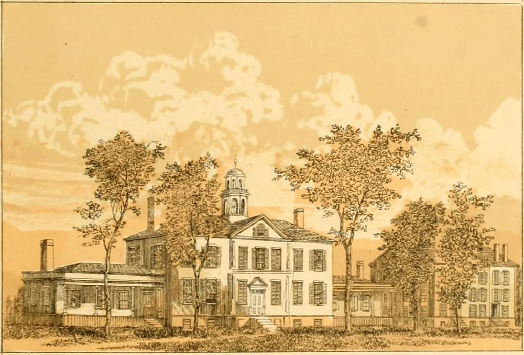 An illustration from The homes of our forefathers. Being a selection of the oldest and most interesting historical houses, and noted places in Maine, New Hampshire and Vermont, 1886, leaf 44
