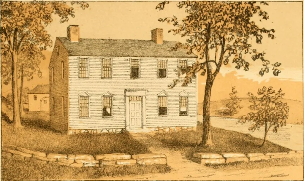 An illustration from The homes of our forefathers. Being a selection of the oldest and most interesting historical houses, and noted places in Maine, New Hampshire and Vermont, 1886, leaf 50