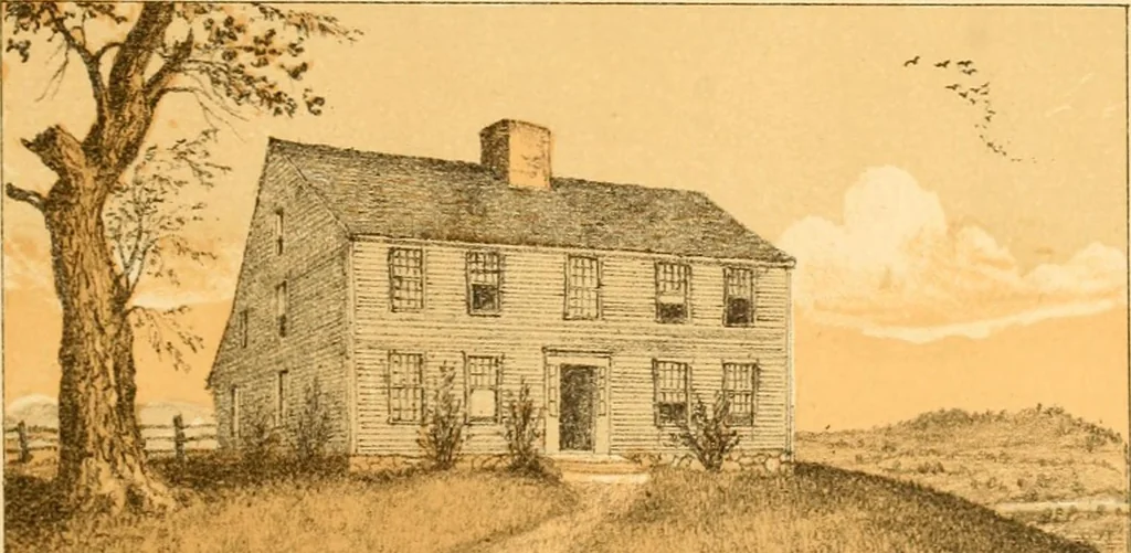 An illustration from The homes of our forefathers. Being a selection of the oldest and most interesting historical houses, and noted places in Maine, New Hampshire and Vermont, 1886, leaf 50