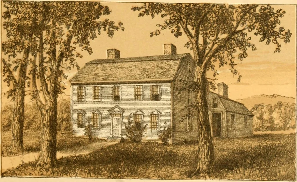 An illustration from The homes of our forefathers. Being a selection of the oldest and most interesting historical houses, and noted places in Maine, New Hampshire and Vermont, 1886, leaf 54