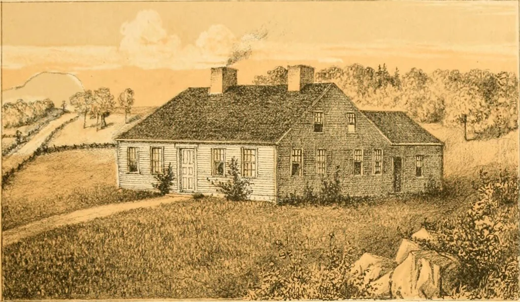 An illustration from The homes of our forefathers. Being a selection of the oldest and most interesting historical houses, and noted places in Maine, New Hampshire and Vermont, 1886, leaf 60