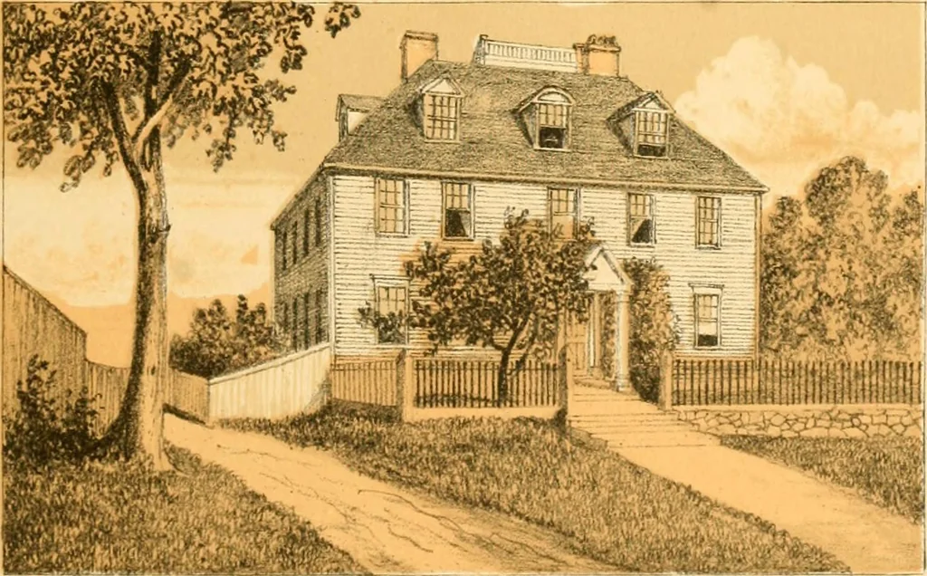 An illustration from The homes of our forefathers. Being a selection of the oldest and most interesting historical houses, and noted places in Maine, New Hampshire and Vermont, 1886, leaf 60
