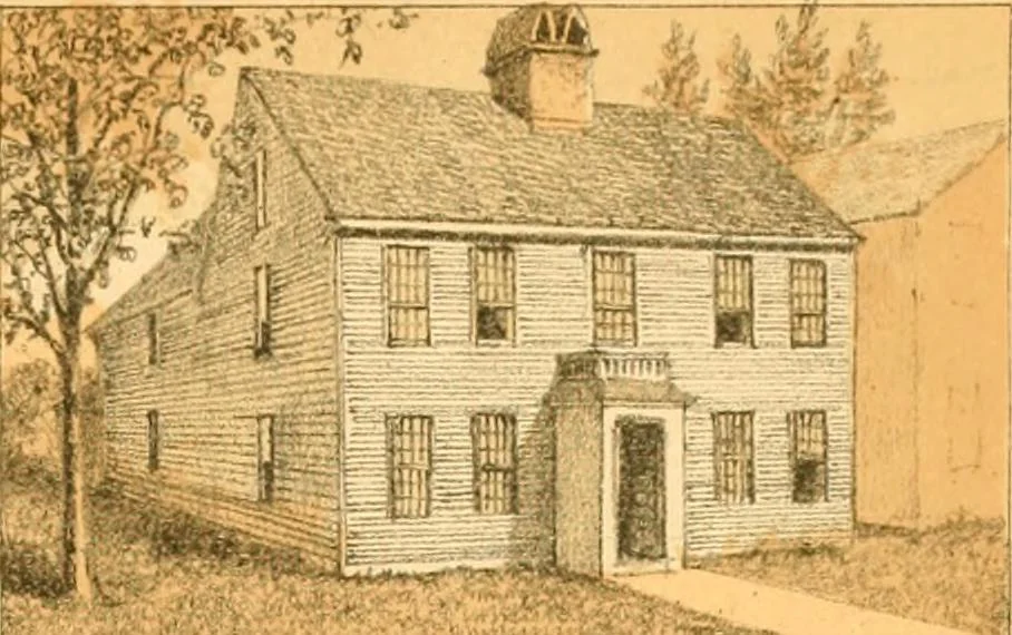 An illustration from The homes of our forefathers. Being a selection of the oldest and most interesting historical houses, and noted places in Maine, New Hampshire and Vermont, 1886, leaf 62