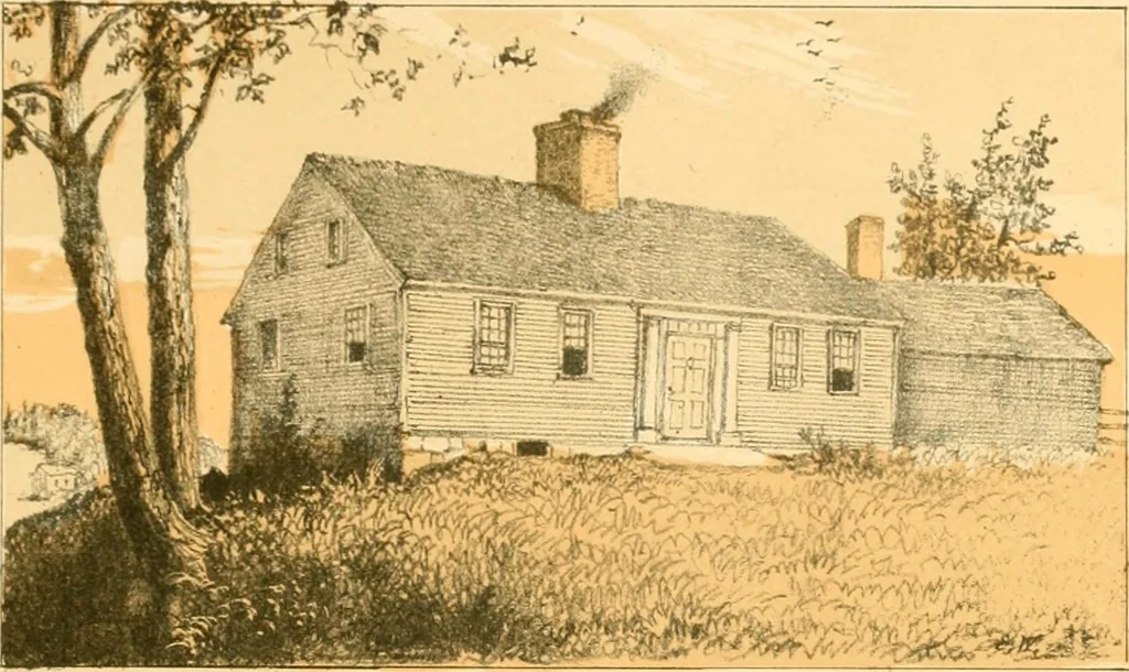 An illustration from The homes of our forefathers. Being a selection of the oldest and most interesting historical houses, and noted places in Maine, New Hampshire and Vermont, 1886, leaf 68