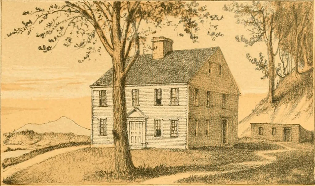 An illustration from The homes of our forefathers. Being a selection of the oldest and most interesting historical houses, and noted places in Maine, New Hampshire and Vermont, 1886, leaf 70