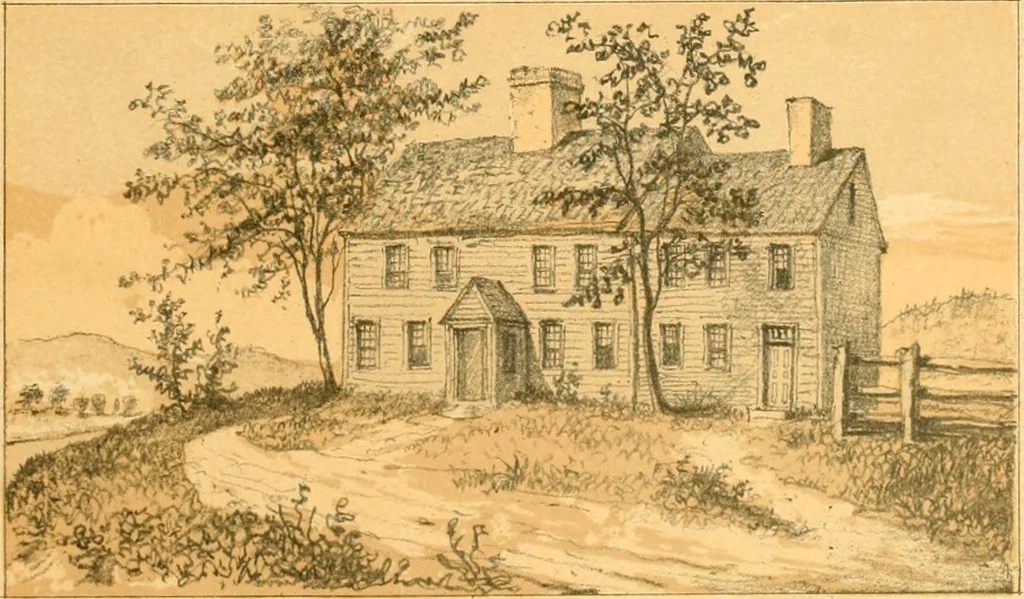 An illustration from The homes of our forefathers. Being a selection of the oldest and most interesting historical houses, and noted places in Maine, New Hampshire and Vermont, 1886, leaf 70