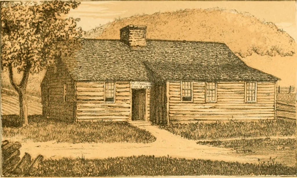 An illustration from The homes of our forefathers. Being a selection of the oldest and most interesting historical houses, and noted places in Maine, New Hampshire and Vermont, 1886, leaf 74