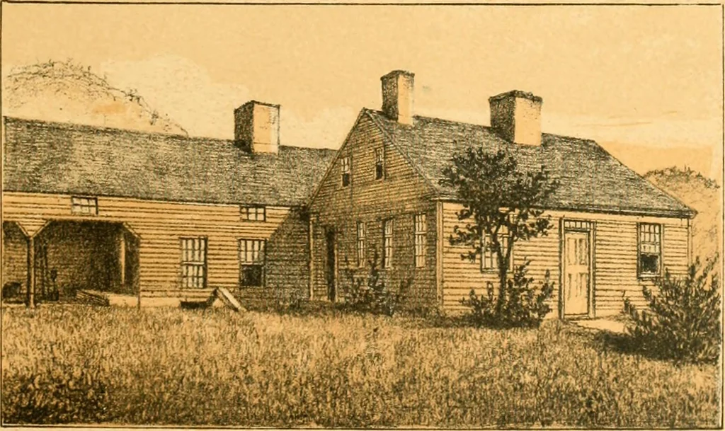An illustration from The homes of our forefathers. Being a selection of the oldest and most interesting historical houses, and noted places in Maine, New Hampshire and Vermont, 1886, leaf 76