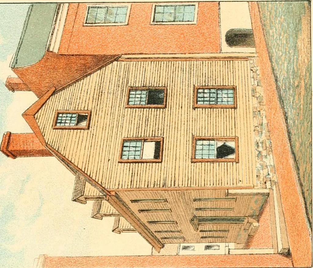 An illustration from Homes of our forefathers in Boston. Old England and Boston, New England, 1889, leaf 111