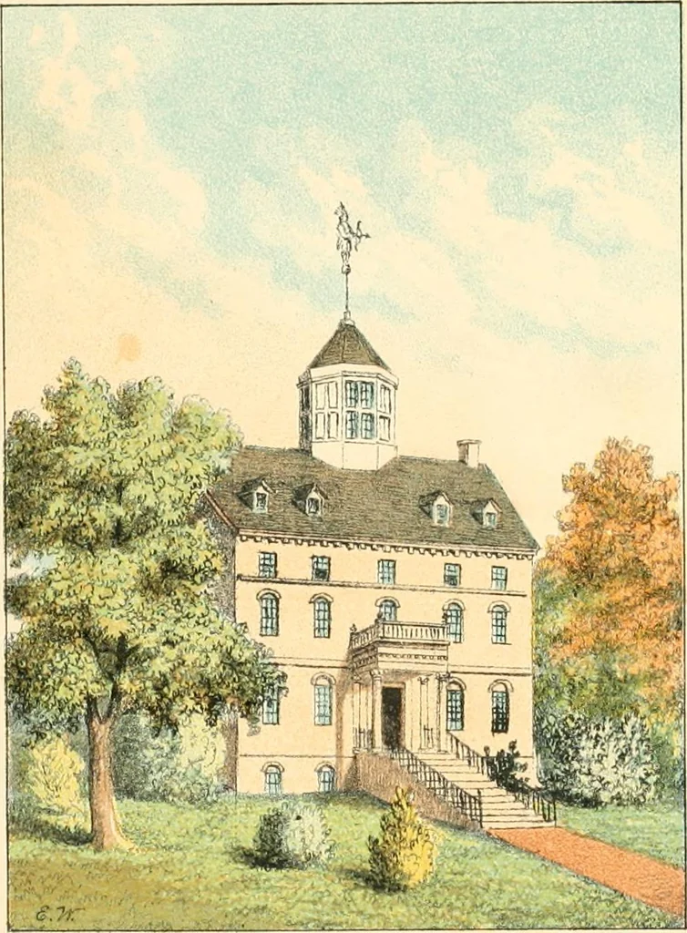 An illustration from Homes of our forefathers in Boston. Old England and Boston, New England, 1889, leaf 111
