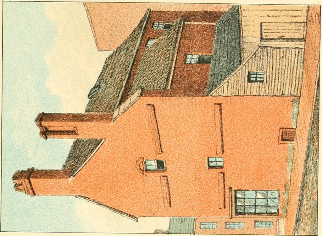 An illustration from Homes of our forefathers in Boston. Old England and Boston, New England, 1889, leaf 115