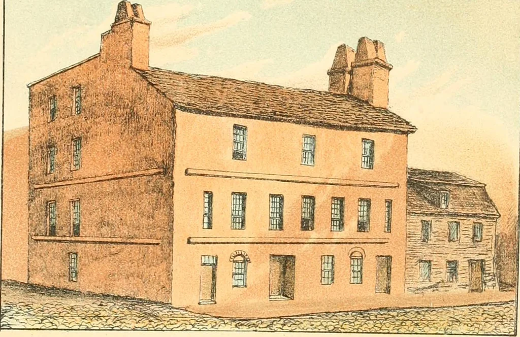 An illustration from Homes of our forefathers in Boston. Old England and Boston, New England, 1889, leaf 119