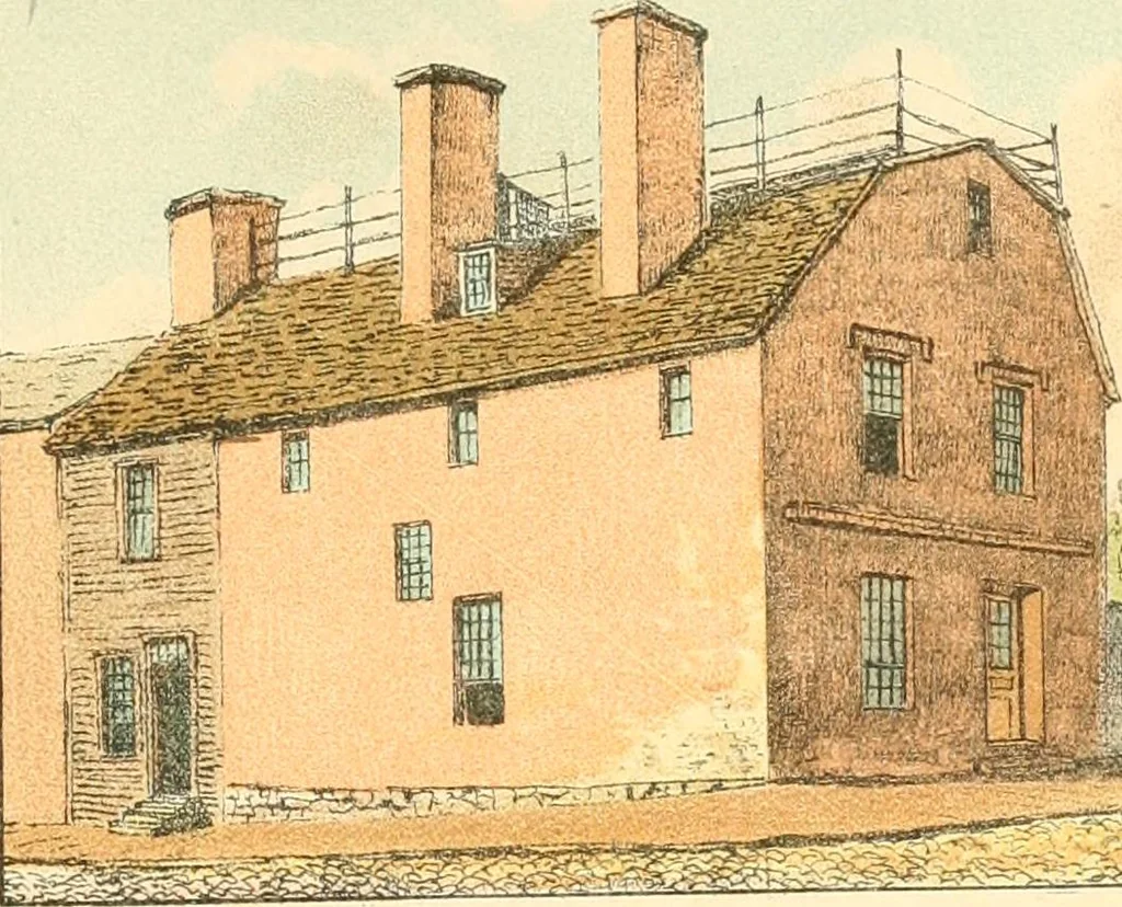 An illustration from Homes of our forefathers in Boston. Old England and Boston, New England, 1889, leaf 123