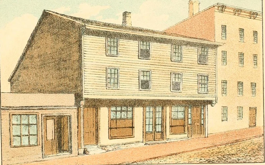 An illustration from Homes of our forefathers in Boston. Old England and Boston, New England, 1889, leaf 123