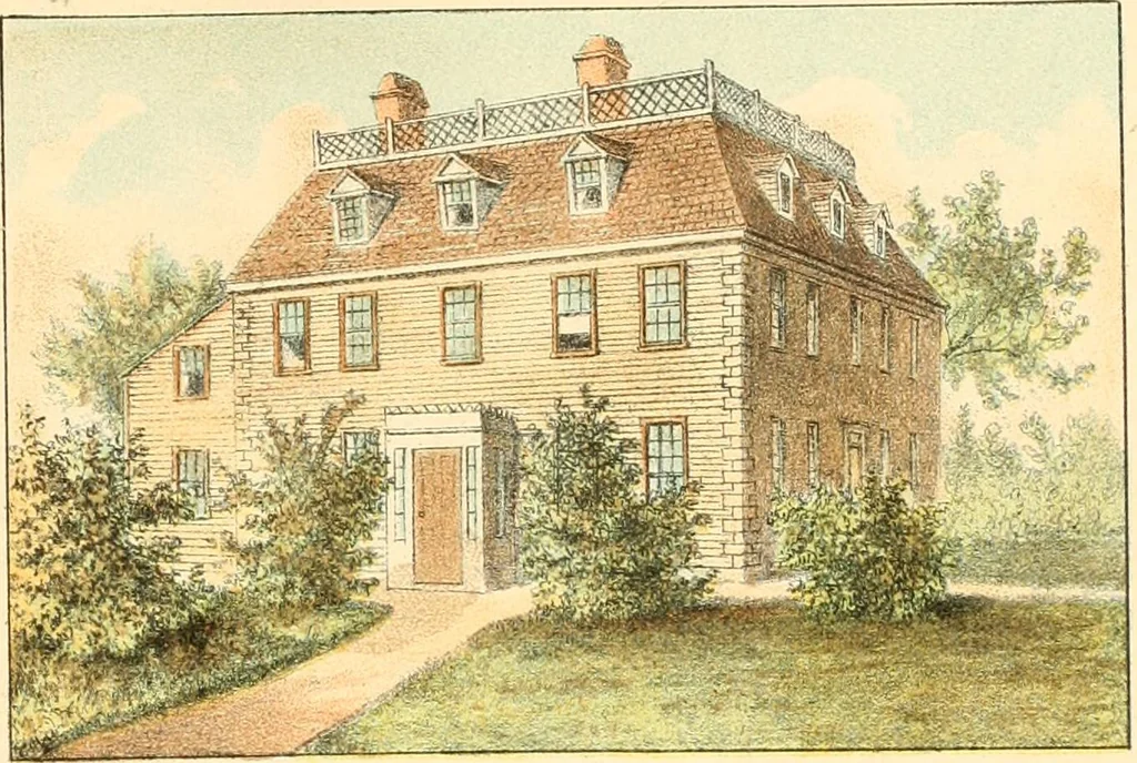 An illustration from Homes of our forefathers in Boston. Old England and Boston, New England, 1889, leaf 127