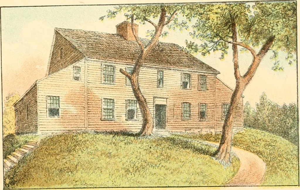An illustration from Homes of our forefathers in Boston. Old England and Boston, New England, 1889, leaf 127