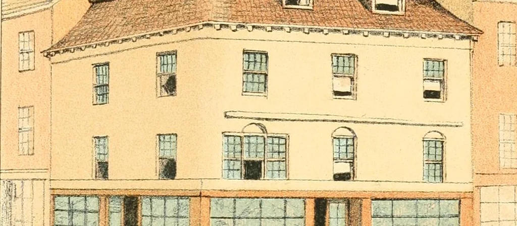 An illustration from Homes of our forefathers in Boston. Old England and Boston, New England, 1889, leaf 153